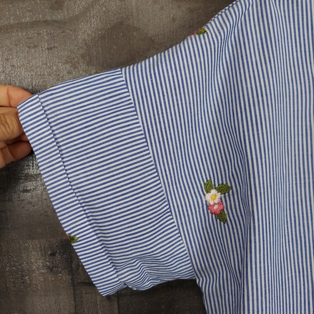 Zara Basic Collection Embroidered Cropped Top - image 6